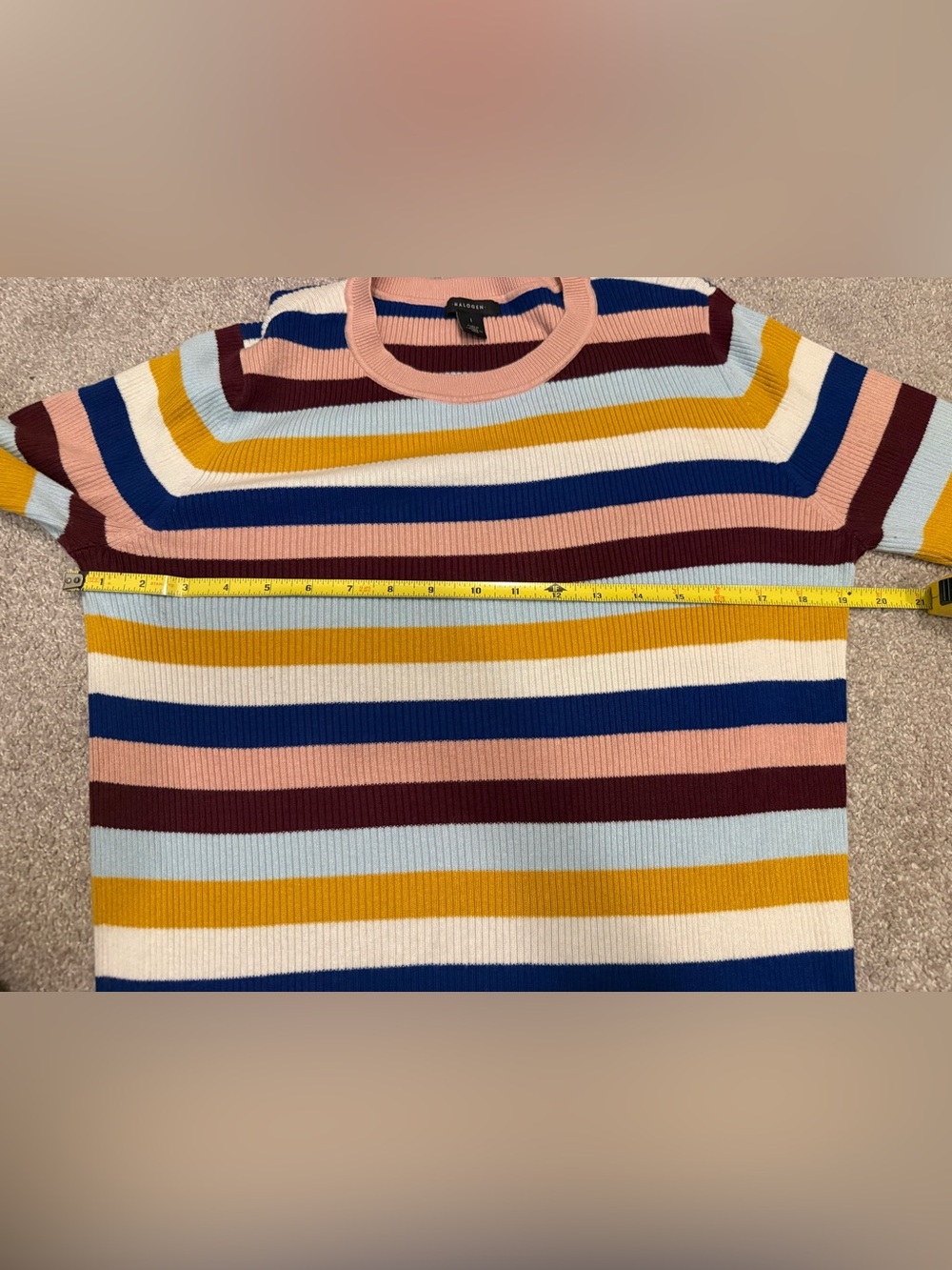 Halogen Striped Ribbed Crewneck - Picture 7 of 9